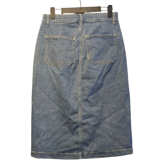 On 34th denim button fron midi skirt size 2 - Picture 2 of 6